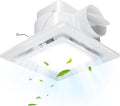 FEITON Bathroom Exhaust Fan with Light, Ceiling Mount, 110 CFM 1.0 Sones 4 Inch Duct, Quiet Square Bath Fan Light Combo, Shower Exhaust Fan with Light by FEITON