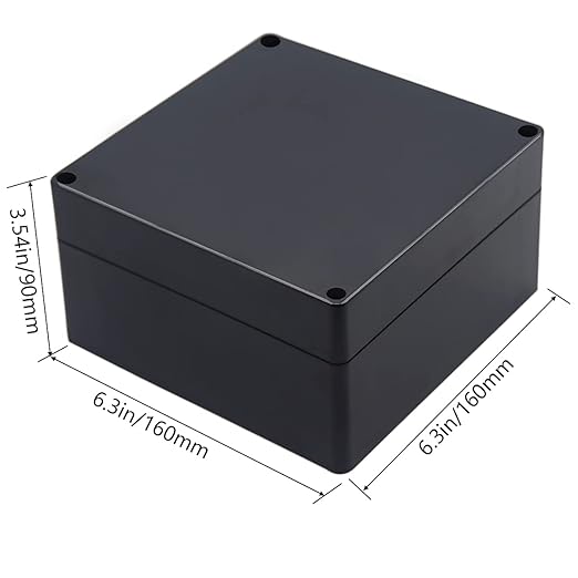 Project Box IP65 Waterproof Junction Box ABS Plastic Electrical Boxes DIY Electronic Project Case Power Enclosure 6.30x6.30x3.54 inch (160 x 160 x90 mm) - Image 2