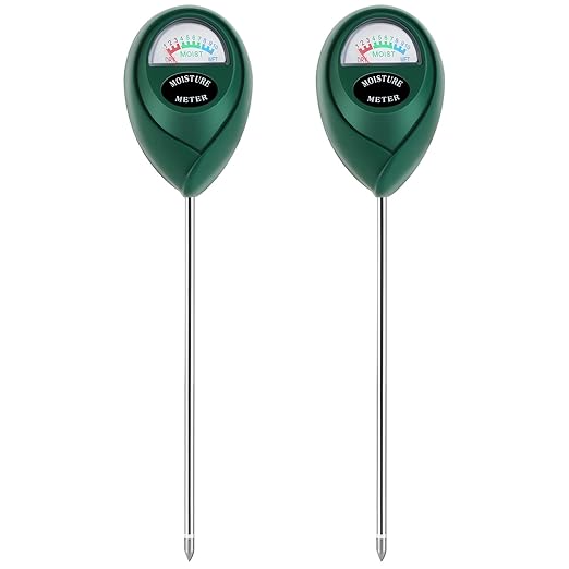 Plant Moisture Meter, Plant Water Meter, Soil Moisture Meter for House Plants for Garden, Lawn, Farm, Indoor & Outdoor Use, No Batteries Required (2 Packs Green) by Thlevel