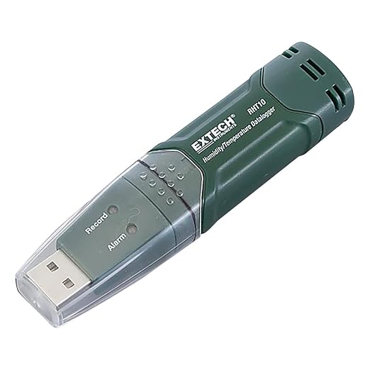 Extech RHT10 Humidity and Temperature USB Datalogger with 16,000 Data Point Memory, Dew Point, Time/Date Stamp, Long-Term Environmental Monitoring by Extech