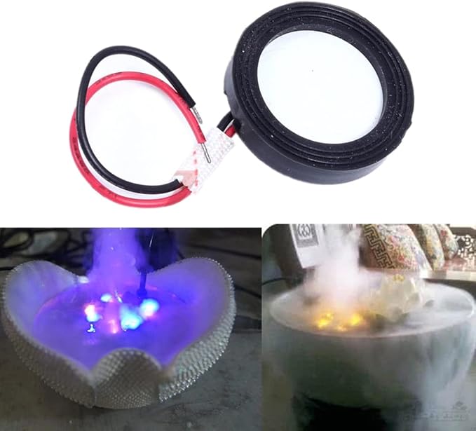 25mm l Ultrasonic Mist Maker Fogger Ceramics Discs for Household Humidifier Replacement Parts, Easy to Install, Black+gules - Image 2