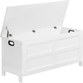 Storage Chest, 39.4” Large Toy Chest, Entryway Storage Trunk, Storage Bench with Safety Hinge, Entrance Bench for Living Room, Entrance, Bedroom, White SCWT48301 by MAHANCRIS