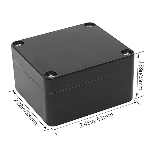 LeMotech Electrical Box ABS Plastic Project Box IP65 Waterproof Junction Box Project Case Universal Enclosure for Electronics Black 2.48x 2.28x 1.37 inch(63x58x35mm)(Pack of 1) - Image 4