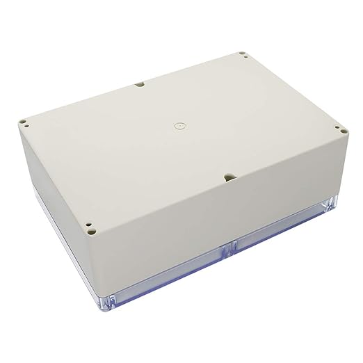 LeMotech ABS Plastic Junction Box Dustproof Waterproof IP65 Electrical Enclosure Box Universal Project Enclosure Grey with PC Transparent Clear Cover 10.4 x 7.2 x 3.7 inch (263 x 182 x 95 mm) - Image 3
