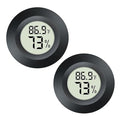 2 Pack Hygrometer Thermometer Digital Humidity Meter Indoor/Outdoor Humidity Monitor Reptile Thermo-Hygrometer for Greenhouse Humidors Terrarium Jars, Fahrenheit (℉) /Celsius(℃) (2) by JEDEW