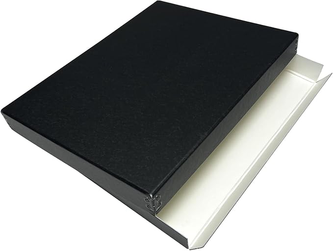 Lineco Museum Archival Storage Box, 11.75x15.25x1.5 in. Drop Front Design. Acid-Free with Metal Edge. Organize Photos, Pictures, Prints, Documents, Crafts, DIY. Black, 1 Pack - Image 8