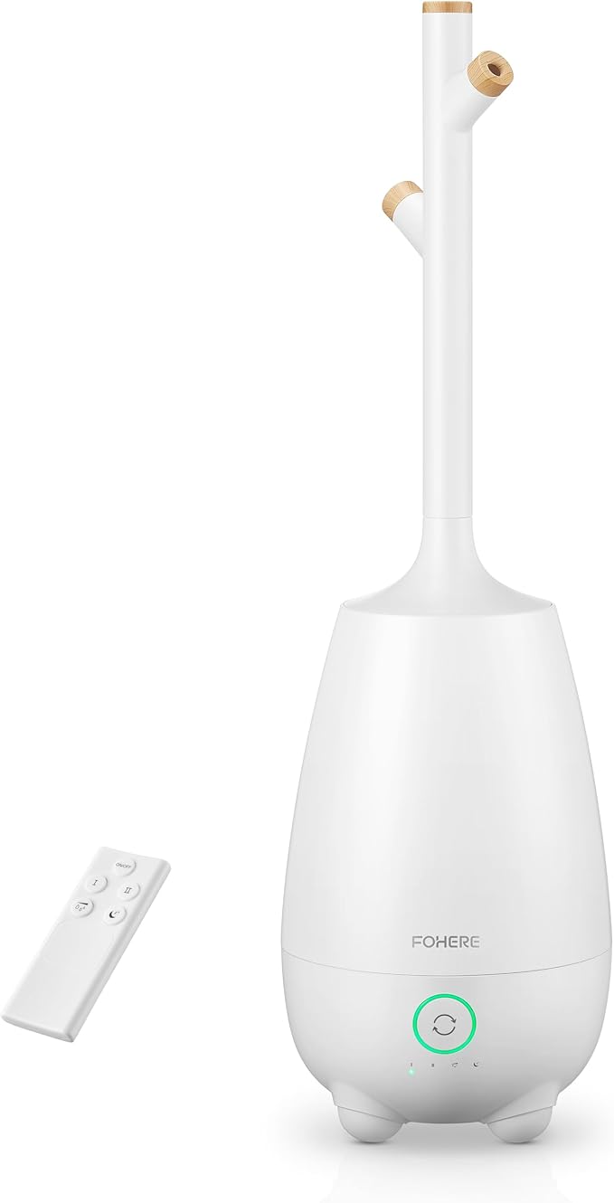 Humidifiers for Bedroom Large Room Home, 5L Quiet Cool Mist Top Fill Humidifier with Essential Oil Diffuser, Remote Control, Smart Humidistat, Sleep Mode, for Baby, Plants, Office, Nursery by HOME