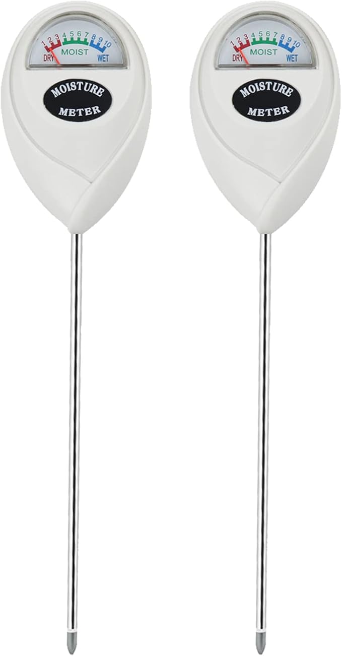 Soil Moisture Meter, 2 Pack Soil Moisture Monitor for House Plants, Indoor & Outdoor, Garden, Farm, Lawn Plant Care, No Battery Needed(White) by Censinda