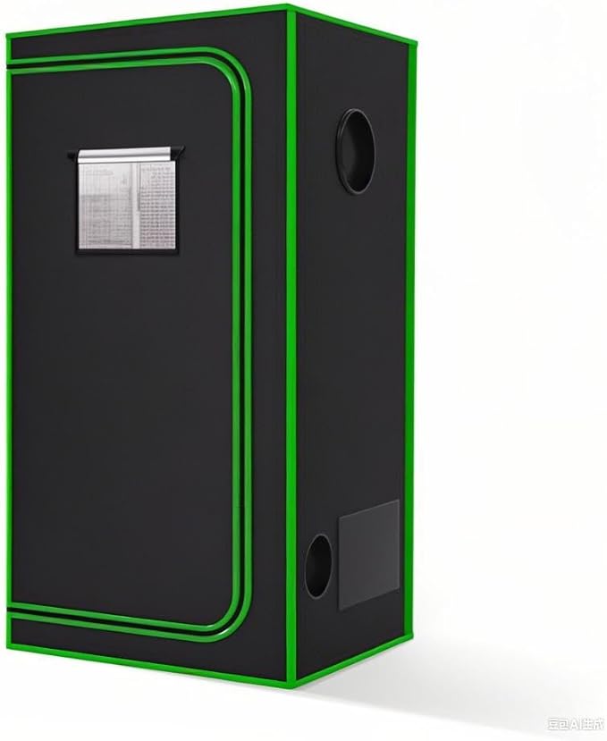 MELONFARM 2x2 Grow Tent, 24"x24"x72'' High Reflective 600D Diamond Mylar Canvas with Observation Window and Floor Tray for Hydroponic Indoor Plant Growing by MELONFARM