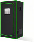 MELONFARM 2x2 Grow Tent, 24"x24"x72'' High Reflective 600D Diamond Mylar Canvas with Observation Window and Floor Tray for Hydroponic Indoor Plant Growing by MELONFARM
