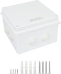 LeMotech Junction Box, ABS Plastic IP65 Waterproof and Dustproof, Universal Electrical Enclosure, Outdoor and Indoor Project Box 5.9X 5.9X 3.9 inch (150 x 150 x 100 mm) by LeMotech