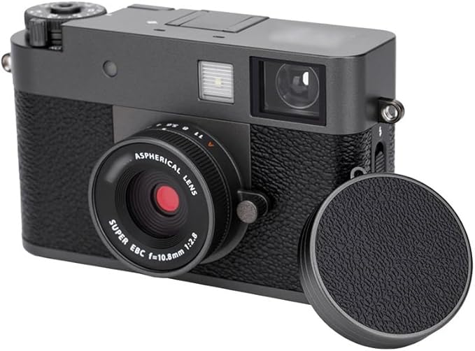 Fuji X Half Leather Texture Lens Cap, Aluminum Anti-Dust Anti-Scratches Lightweight Camera Lens Cover with Soft EVA Interior & Lanyard, Accessories for Fuji X Half Lens Protection Cover-Gray - Image 4