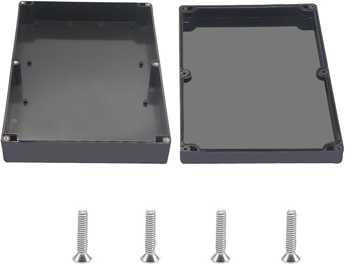 Project Box, Project Boxes Plastic Electric Project Case Junction Box Power Case for Electronic Project, Black 11.42x8.27x2.48 inch (290 x 210 x63 mm) by Otdorpatio