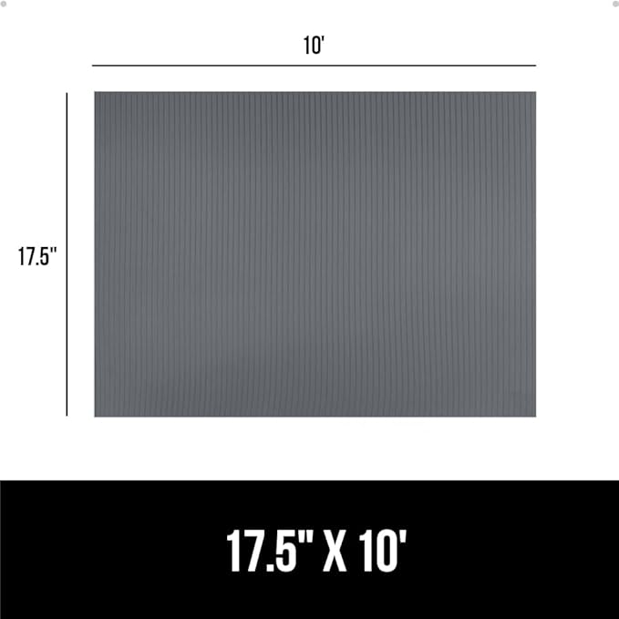 GORILLA GRIP DuraGuard Shelf Liner, Non-Adhesive Cabinet Liners for Kitchen Drawers, Shelves, Refrigerator, Pantry Storage, Bathroom Closet, Durable Waterproof BPA Free Ribbed Plastic, 17.5x10 Gray - Image 8