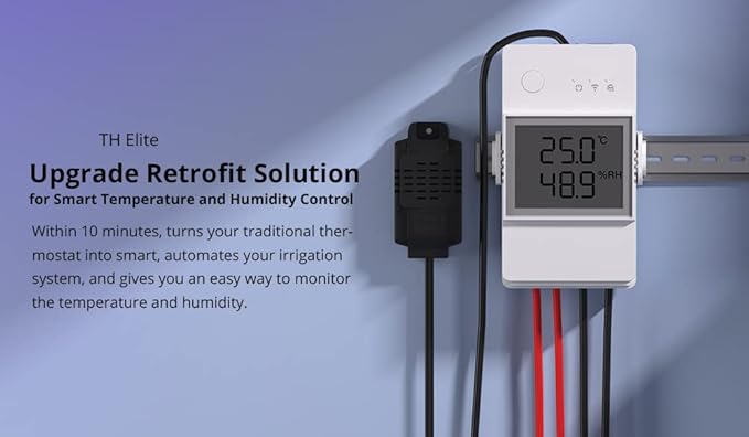 Smilewolf TH Elite 16A/20A WiFi Smart Switch Temperature and Humidity Monitoring Switch Smart Home work with DS18B20/ THS01/ RL560 (THR316D) - Image 2