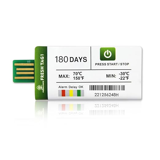 Freshliance 10pack Temperature Data Logger USB Disposable Temperature Recorder with 30000 Points, Auto PDF CSV Reports High Accuracy 180days Single Use for Frozen Transportation Cold Chain Fresh Tag 1 by FRESHLIANCE