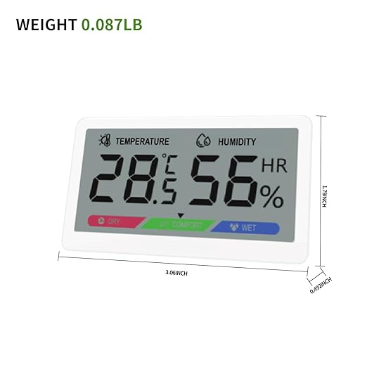 Digital Hygrometer Indoor Thermometer: High Accuracy Room Humidity Monitor with LCD Display & Comfort Indicator for Home - Image 6