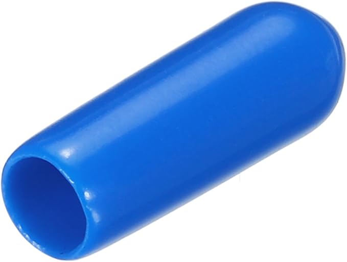uxcell 20pcs Rubber End Caps 4.5mm ID Vinyl PVC Round Tube Bolt Cap Cover Screw Thread Protectors Blue by uxcell