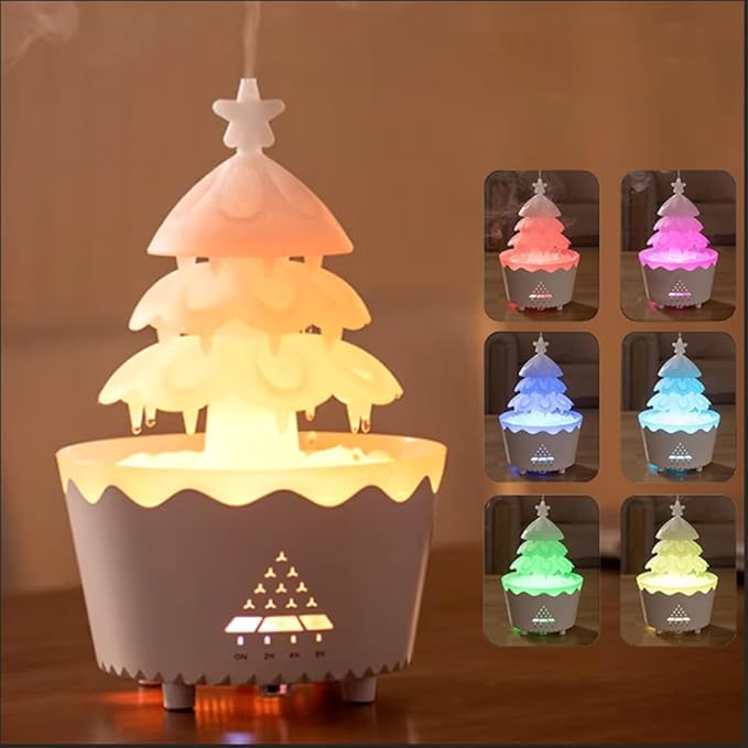 BOLT Pine Tree Humidifier 250ml - Ultrasonic Cool Mist Humidifier, Compact Design, Modern Aesthetic, Humidity Control for Dry Seasons, 7 Color Settings, Great For Bedroom, Nursery, Office, Lounge by BOLTWATERFLOSSER