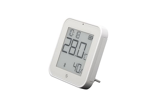 Shelly BLU H&T Display ZB Black, Bluetooth & Zigbee Operated Temperature & Humidity Levels Sensor, E-Paper Display, Home Assistant, Alexa, Google Home, Real-Time Monitoring, Long-Life Battery - Image 2
