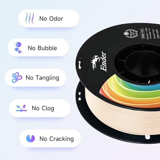Creality 3D Printer Filament, PLA Plus Filament 1.75mm Beige, PLA Pro Toughness Upgraded Dimensional Accuracy +/- 0.03mm, 1KG Spool(2.2lbs) Ender PLA+ Filament for Most 3D Printer - Image 3
