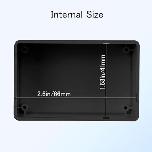 Project Box 8 Pieces Electrical Box Small Junction Box ABS Plastic Enclosure Power Electronic Case Black 2.76" x 1.77" x 1.14"(70 x 45 x 29mm) - Image 4