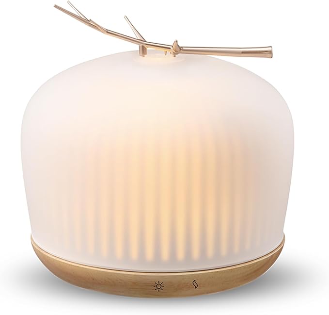 mimicat Quiet Aromatherapy Diffuser Glass: 230ML Ultrasonic Cool Mist Scent for Home with Night Light - Aesthetic for Women Girls by mimicat