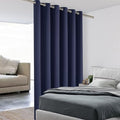 BONZER Room Divider Curtain Total Privacy Wall Wide Thermal Insulated Blackout Curtains for Slide Window, 96L x 70W Inch (8L x 5.8W ft), 1 Panel, Navy by Bonzer