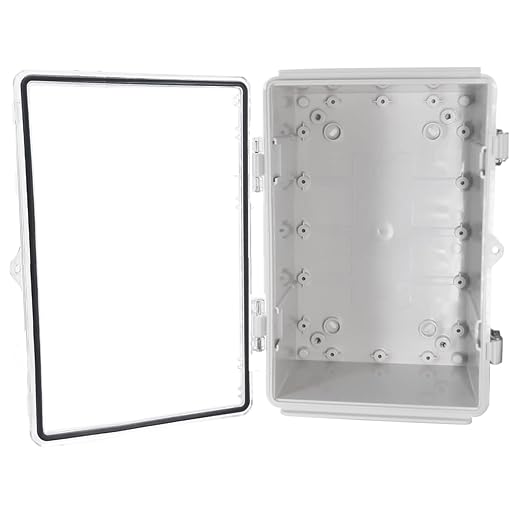 Outdoor Waterproof Electrical Box Junction Box Weatherproof IP67 ABS Plastic Enclosure Switch Router Project Box Electronics Enclosure with Mounting Plate Wall Bracket Clear 11.8"x7.9"x6.7" - Image 7