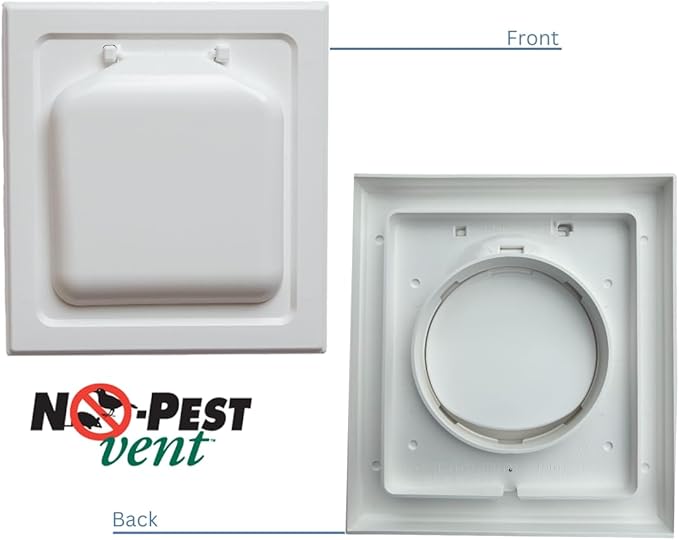 No-Pest Vent 6" Dual Door Exhaust Vent Cover – Outdoor Vent Cap for Bathroom Fans & Range Hoods – Pest Proof, Energy Efficient, Not for Dryer Use (Brown, 6 inch W/O Duct Tube) - Image 6