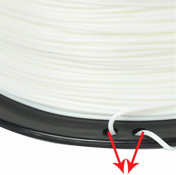 TPU Filament，PRILINE 98A TPU Flexible Soft 3D Printer Filament，1KG 1.75mm Spool Durable Flexible Material, White - Image 3
