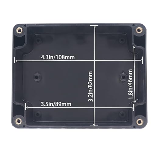 Watertight Junction Box, IP67 Waterproof Project Box Durable ABS Plastic Electronic Enclosure Case for DIY Electrical Project Black 4.53" x 3.54" x 2.17"(115 x 90 x 55 mm) - Image 5