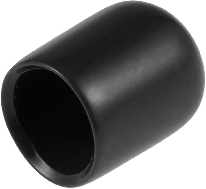 uxcell 20pcs Rubber End Caps 9mm ID Vinyl Round Tube Bolt Cap Cover Thread Protectors Black by uxcell