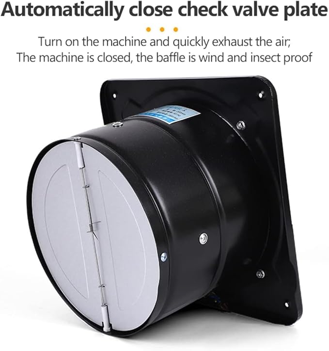 4 inch Exhaust Fan Metal Iron Ventilation Extractor, Silence with Anti-backflow Check Valve Window and Wall Mount Vent Fans for Home Office Kitchen Bathroom Grow Tent Garage - Image 6