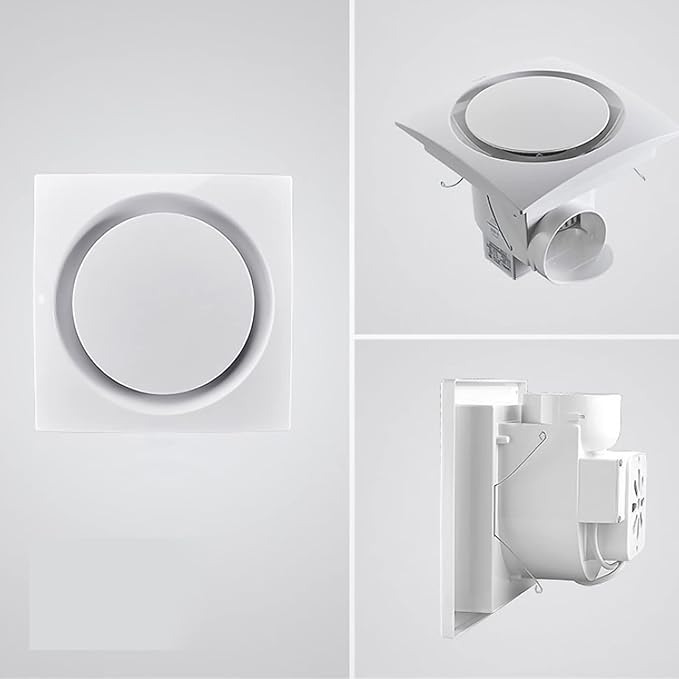 TWSOUL Bathroom Exhaust Fan, 8 inch Silent Bathroom Ceiling Ventilation Fan with Anti-Backflow Check Valve, Balanced Air Solution, for Tub Shower Enclosure, 110V - Image 7