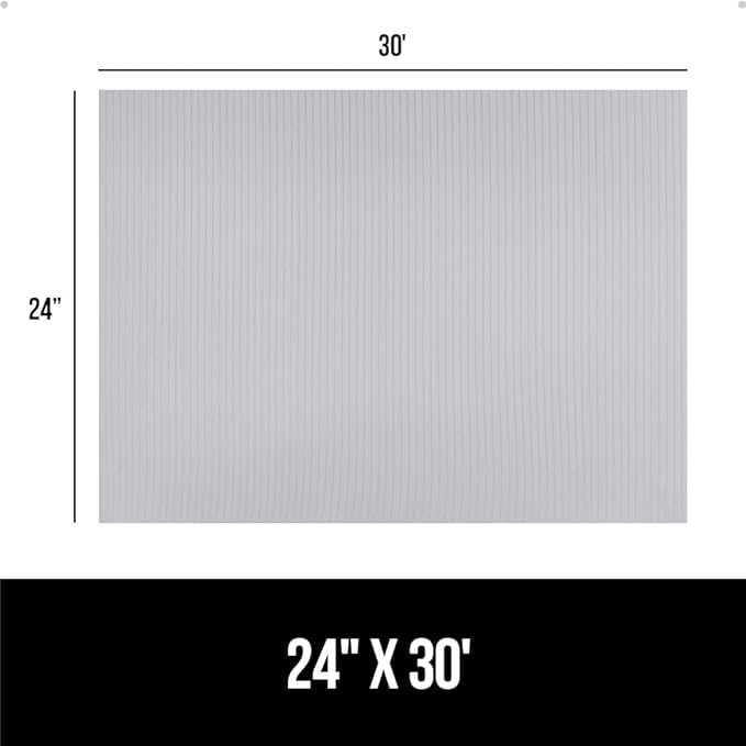 GORILLA GRIP DuraGuard Shelf Liner, 24x30 Non-Adhesive Cabinet Liners for Kitchen Drawers, Shelves, Refrigerator, Pantry Storage, Bathroom Closet, Durable Waterproof BPA Free Ribbed Plastic, Lt Gray - Image 8
