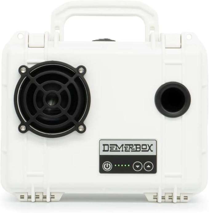 DemerBox: Waterproof, Portable, and Rugged Outdoor Bluetooth Speakers. Loud Sound + Deep Bass, 40+ hr Battery Life, Dry Box + USB Charging, Multi-Pairing Party Mode (Uyuni White, DB1) by DemerBox