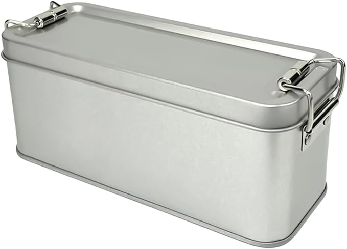 Metal Tins With Lids | Rectangular Storage Container - Rectangular Small Metal Box with Lid - for Cosmetics Candy Cookie Home Office Travel Jewelry Pen Eraser - Image 9
