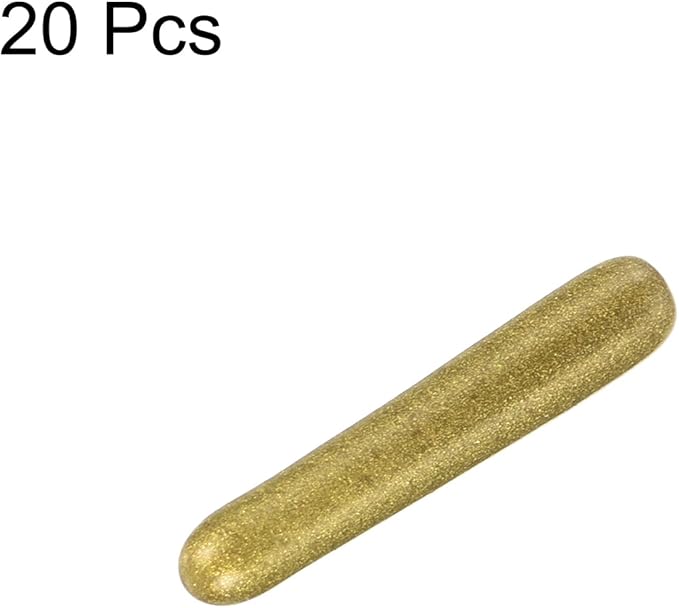 uxcell 20pcs Rubber End Caps 1/16"(1.5mm) ID Vinyl Round Tube Bolt Cap Cover Thread Protectors Gold - Image 2