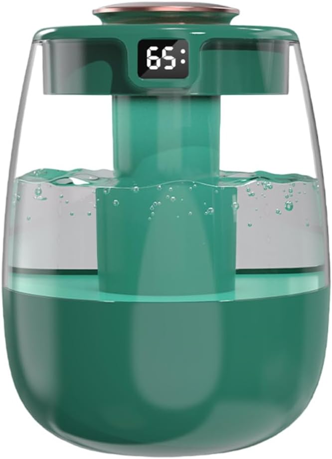 DONGKER Double Spray Humidifier,1L Silent USB Digital Display Humidifier with 2 Mist Modes & Night Light for Car Office Home Room by DONGKER