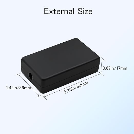 Project Box 8 Pieces Electrical Box Small Junction Box ABS Plastic Enclosure Power Electronic Case Black 2.36" x 1.42" x 0.67"(60 x 36 x 17mm) - Image 3