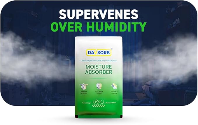 DAVSORB Dehumidifier Room Moisture Absorber - Jumbo Large Pack of 10, 100g Each Sachet for Home, Electronic Items, Wardrobe & Shoe Racks | Fights Excess Moisture - Image 6