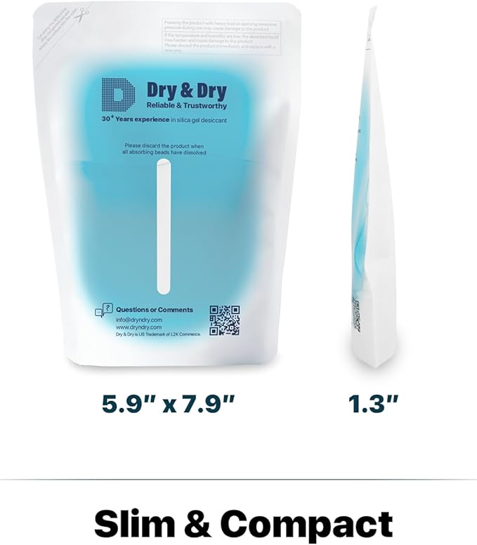 Dry & Dry 100 Packs Hybrid Moisture Absorbers & Musty Odor Eliminator Dehumidifier to Control Excess Moisture for Basements, Closets, Bathrooms, Laundry Rooms. Moisture Absorbers - Image 6