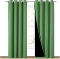 NICETOWN 100% Blackout Curtains 84 inches Long, Forest Green, 52 inches Wide, Pair of Energy Smart & Noise Blocking Out Drapes for Baby Room Window, Thermal Insulated Guest Room Lined Window Dressing by NICETOWN