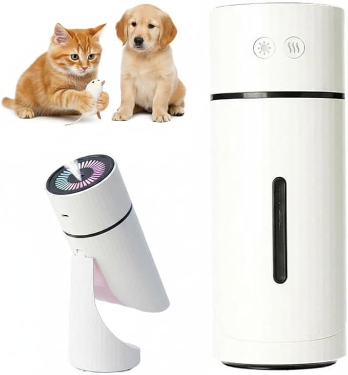 2.0 Dog Humidifier,Dog Humidifiers with Whisper-Quiet/90° Adjustable Mist, Desktop Rechargeable Moisturizing Spray,Creates a Safe,Moisturized Environment for Dogs/Families by Unknown