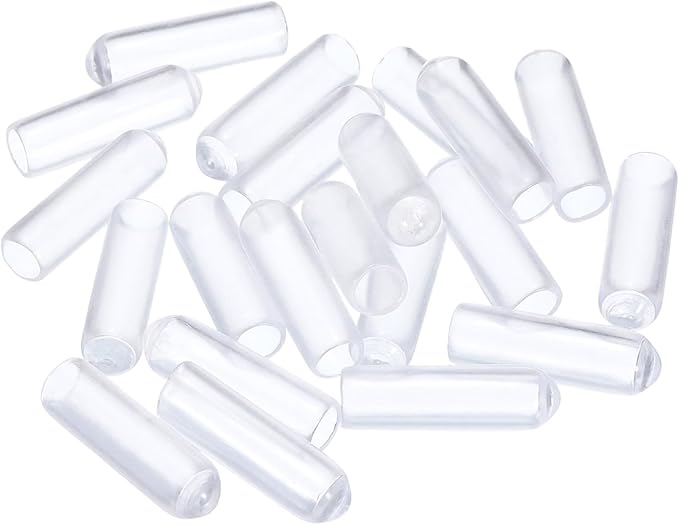 uxcell 20pcs Rubber End Caps 4mm ID Vinyl PVC Round Tube Bolt Cap Cover Screw Thread Protectors Clear - Image 4