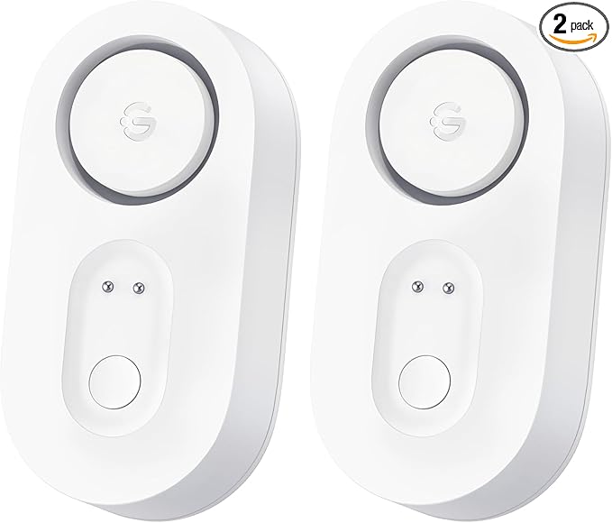 GoveeLife Water Leak Detector with 105dB Adjustable Alarm, Water Alarm with Dual Sets Sensor Probes Leaks and Floods. Suit for Home, Basement, and Kitchen(Cannot Connect to Wi-Fi Directly) (Pack of 2) by GoveeLife