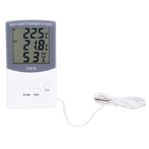 Indoor Outdoor Thermometer, Accurate Digital Hygrometer Indoor Thermometer Humidity Meter with Probe, Large Screen Temperature Humidity Monitor for Home, Office, Garden by Unknown