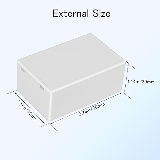 Project Box 8 Pieces Electrical Box Small Junction Box ABS Plastic Enclosure Power Electronic Case White 2.76" x 1.77" x 1.14"(70 x 45 x 29mm) - Image 3