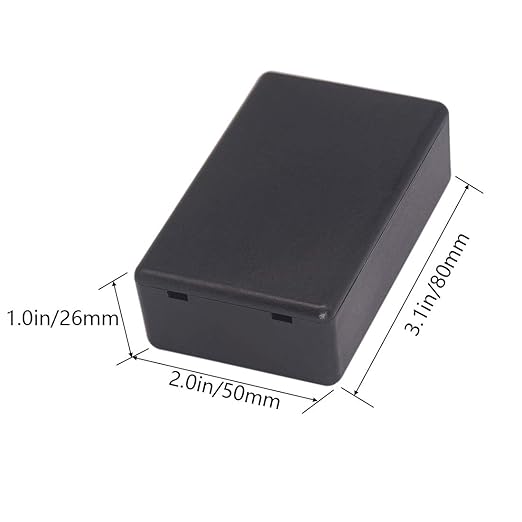 Zulkit 5Pcs Project Boxes ABS Plastic Electrical Project Case Power Junction Box Black 3.15 x 1.97 x 1.02 inch (80 x 50 x 26 mm) - Image 2